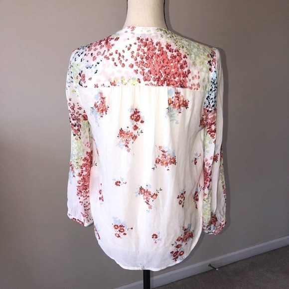 Lucky Brand Floral Top SZ XS Boho Vibes - Picture 3 of 6